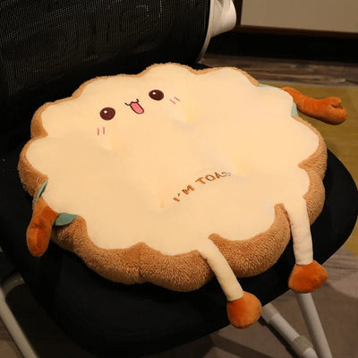 Toast Bread Cushion Plush Memory Foam Pillow For Sofa Chair Decor