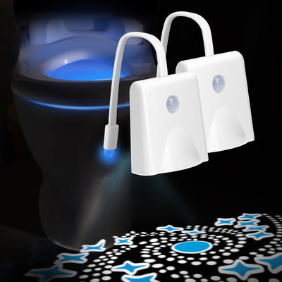 Toilet Night Light Motion Sensor 16 Color LED Star Projector