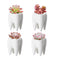 Tooth-Shaped Ceramic Vase Unique Decor For Flowers Pens And Planters