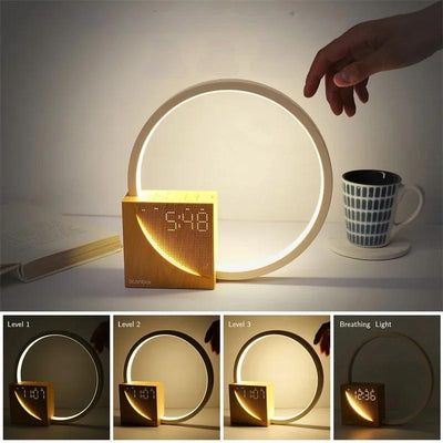 Touch Control Bedside Lamp With Natural Sounds Alarm And Brightness Levels