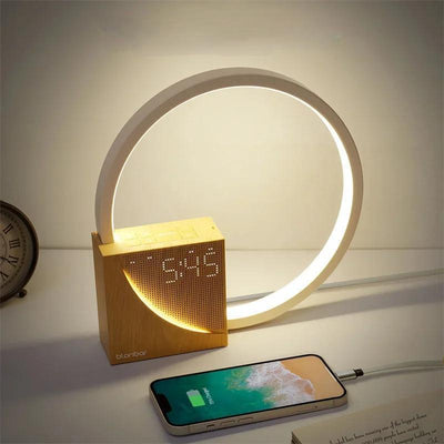 Touch Control Bedside Lamp With Natural Sounds Alarm And Brightness Levels