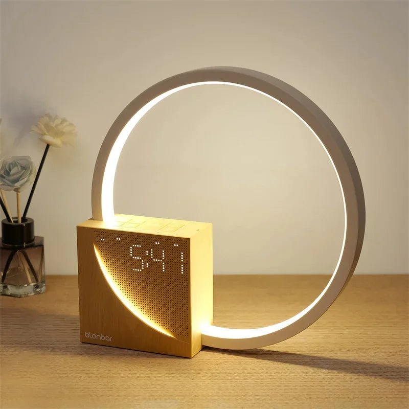 Touch Control Bedside Lamp With Natural Sounds Alarm And Brightness Levels