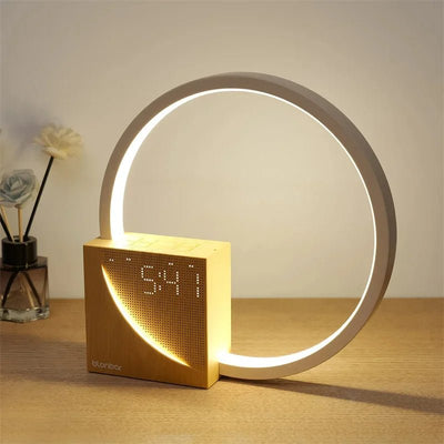 Touch Control Bedside Lamp With Natural Sounds Alarm And Brightness Levels