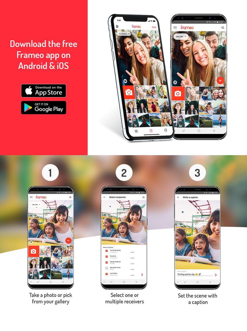 WiFi Digital Photo Frame With Touch Screen Display