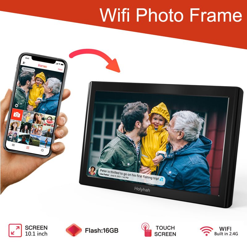 WiFi Digital Photo Frame With Touch Screen Display