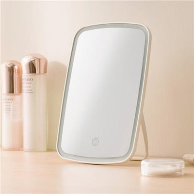 Portable Makeup Mirror With Touch LED Brightness Adjustable USB Rechargeable