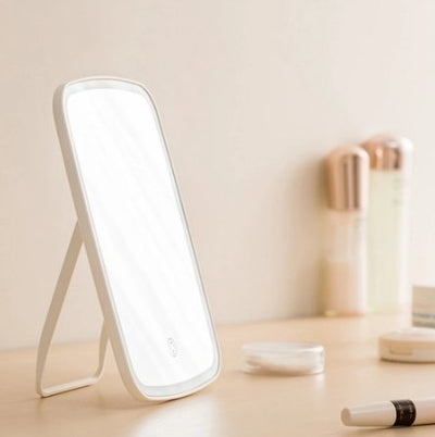 Portable Makeup Mirror With Touch LED Brightness Adjustable USB Rechargeable