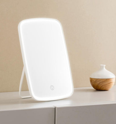 Portable Makeup Mirror With Touch LED Brightness Adjustable USB Rechargeable