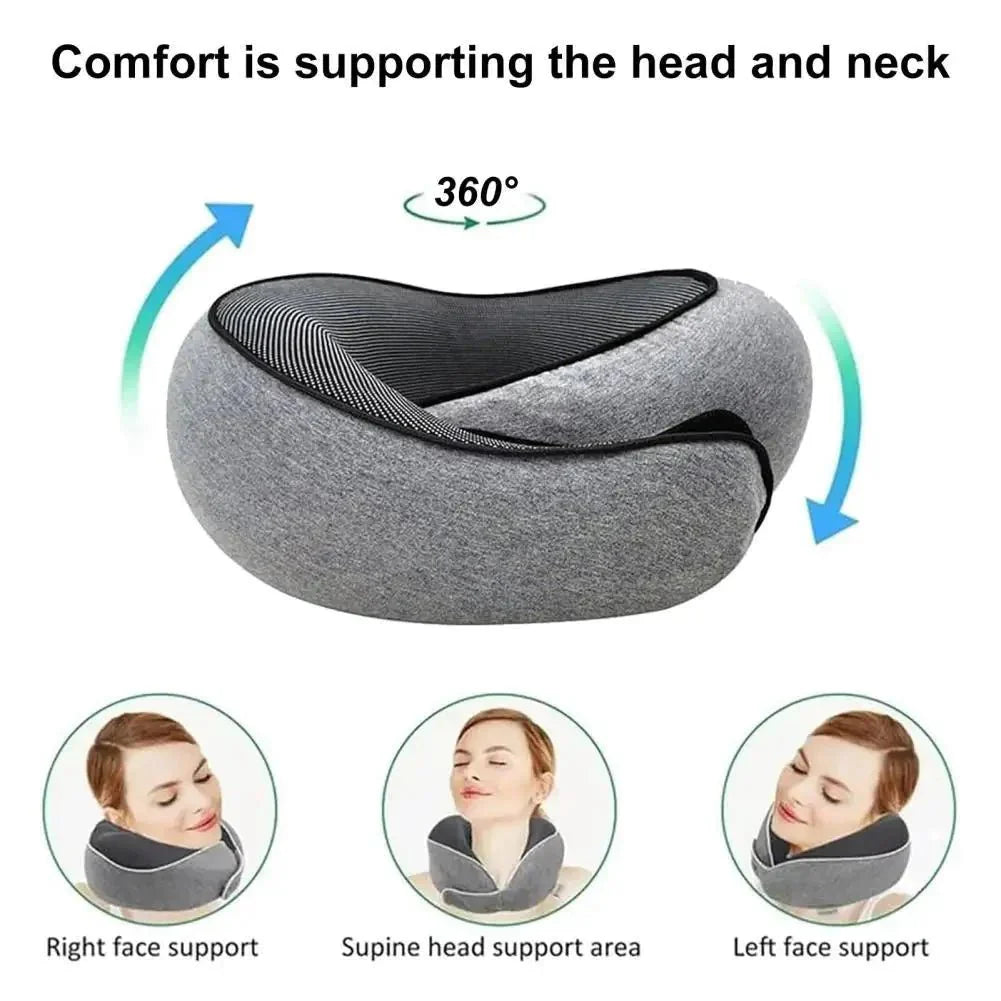 Travel Neck Pillow With RFID Passport Holder For Comfortable Travel