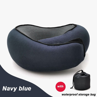 Travel Neck Pillow With RFID Passport Holder For Comfortable Travel