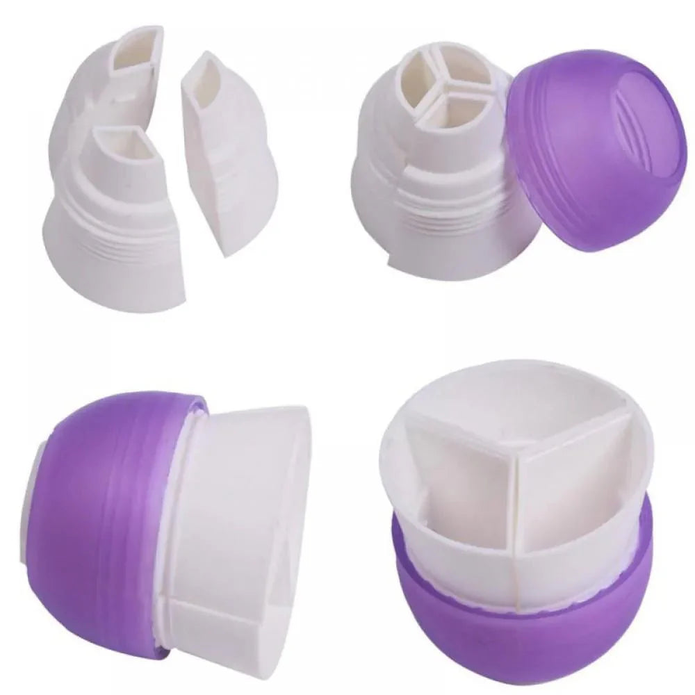 Tri-Color Pastry Nozzle Icing Piping Bag Coupler Fondant Adapter
