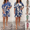 Women's Floral Jumpsuit Casual Short Sleeve Spring Plant Print