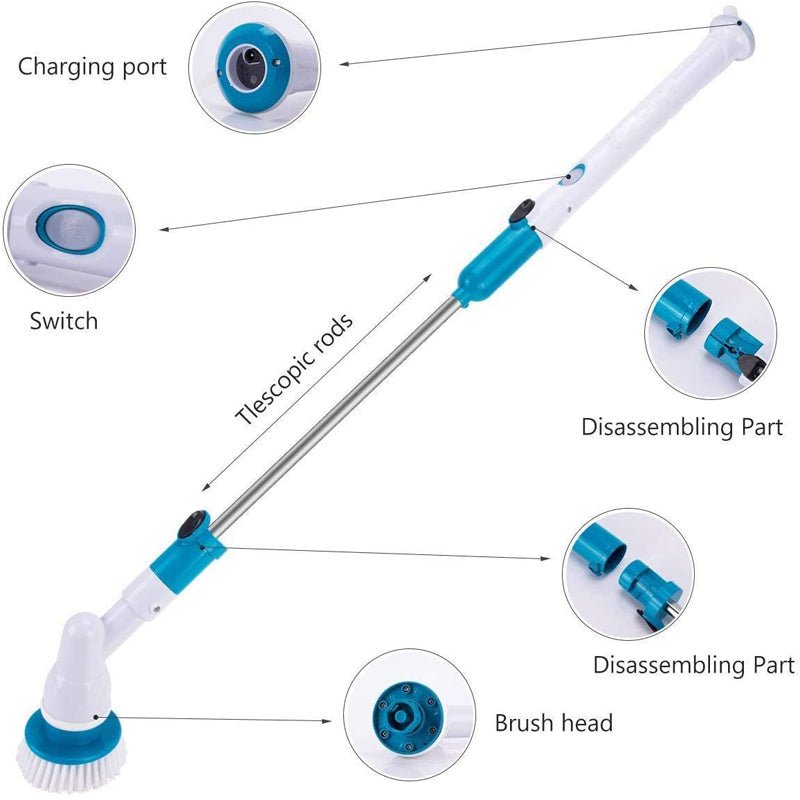 TurboClean Electric Spin Scrubber Set Battery Operated Floor Cleaner