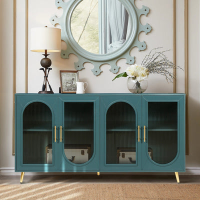 TV Stand For 65 Inch TV Wood Media Console With Storage Cabinet