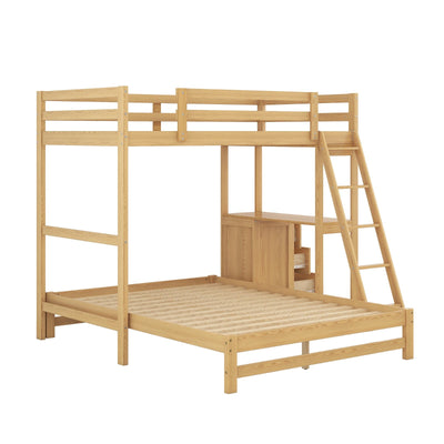 Twin Over Full Bunk Bed With Desk And Three Storage Drawers