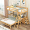 Twin Over Full Bunk Bed With Desk And Three Storage Drawers
