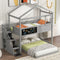 Twin Over Full Bunk Bed With Storage Staircase And Blackboard