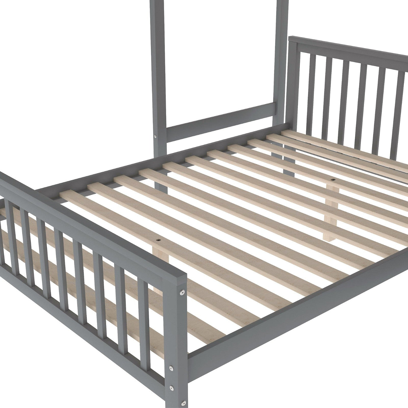 Twin Over Full Loft Bed With Safe Storage Staircase