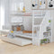Twin Over Twin Bunk Bed With Trundle And Storage Drawers