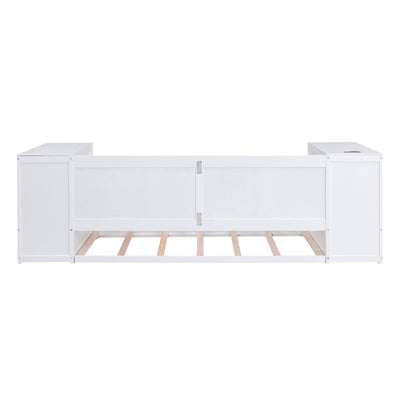 Twin-Size Daybed With Storage Trundle And Built-In Charging Station