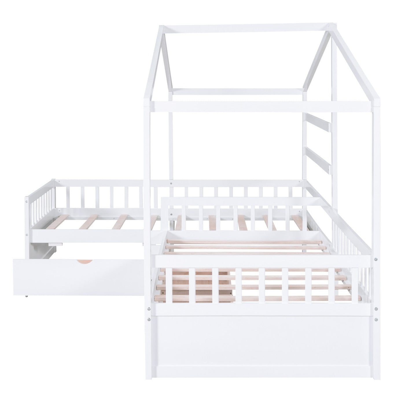 Twin Size Platform Bed With Three Spacious Storage Drawers