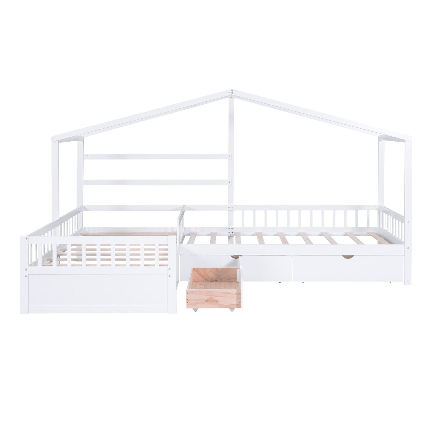 Twin Size Platform Bed With Three Spacious Storage Drawers