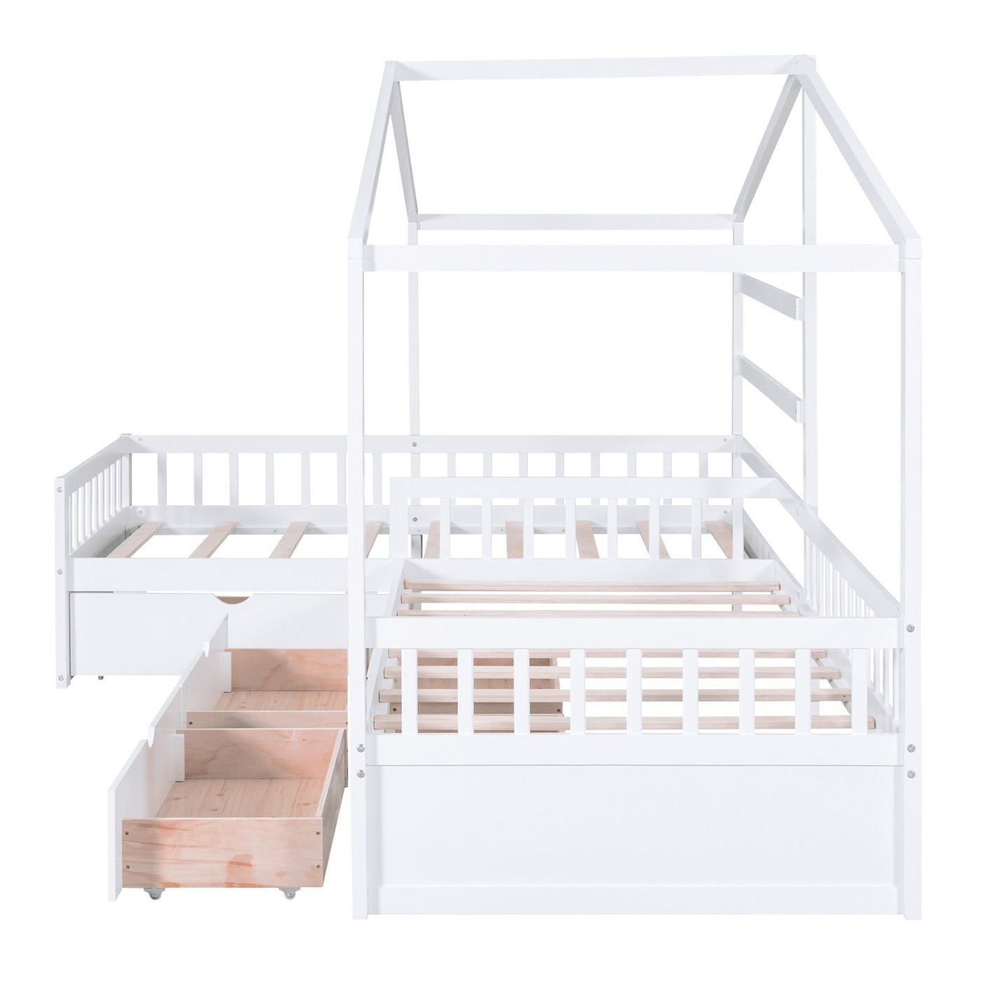 Twin Size Platform Bed With Three Spacious Storage Drawers