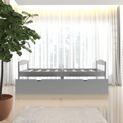 Twin Size Platform Bed With Storage Drawers For Bedroom