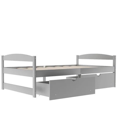 Twin Size Platform Bed With Storage Drawers For Bedroom