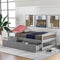 Twin Size Platform Bed With Storage Drawers For Bedroom