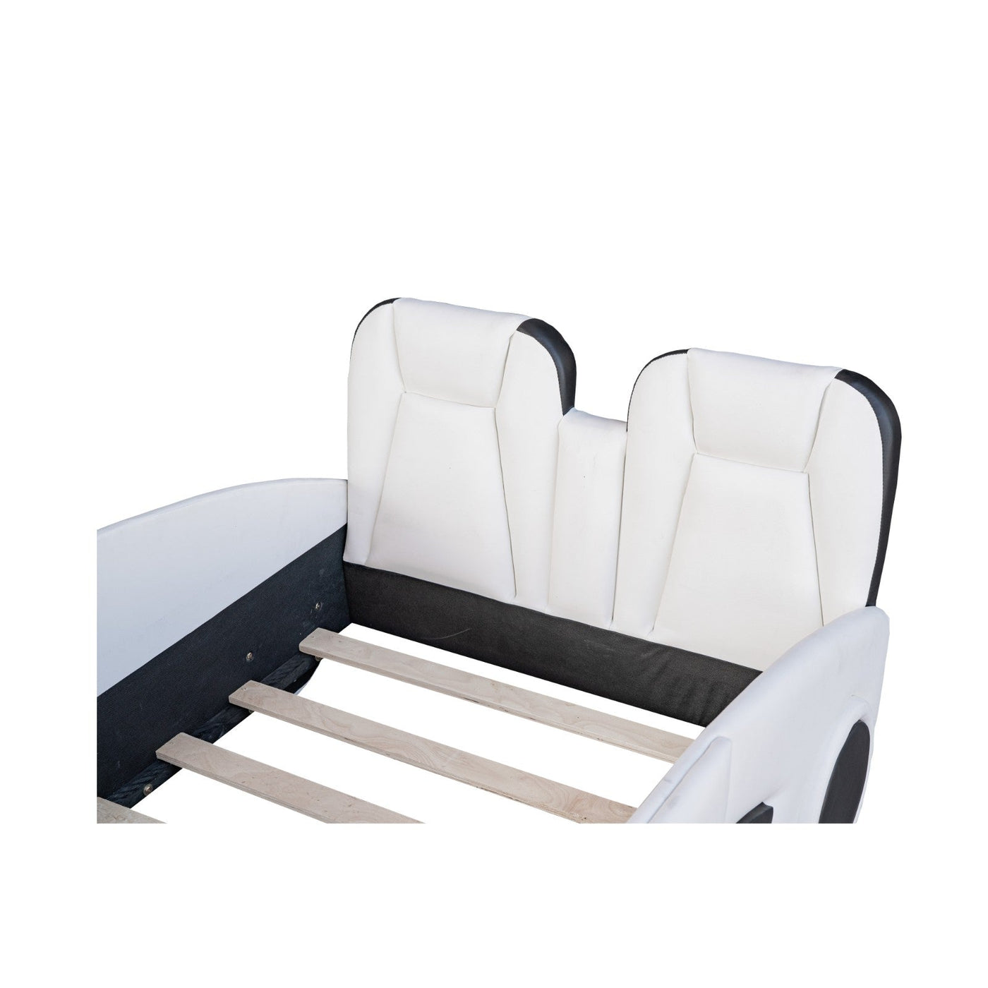 Twin Size Race Car Bed Platform With Wheels For Kids Bedroom