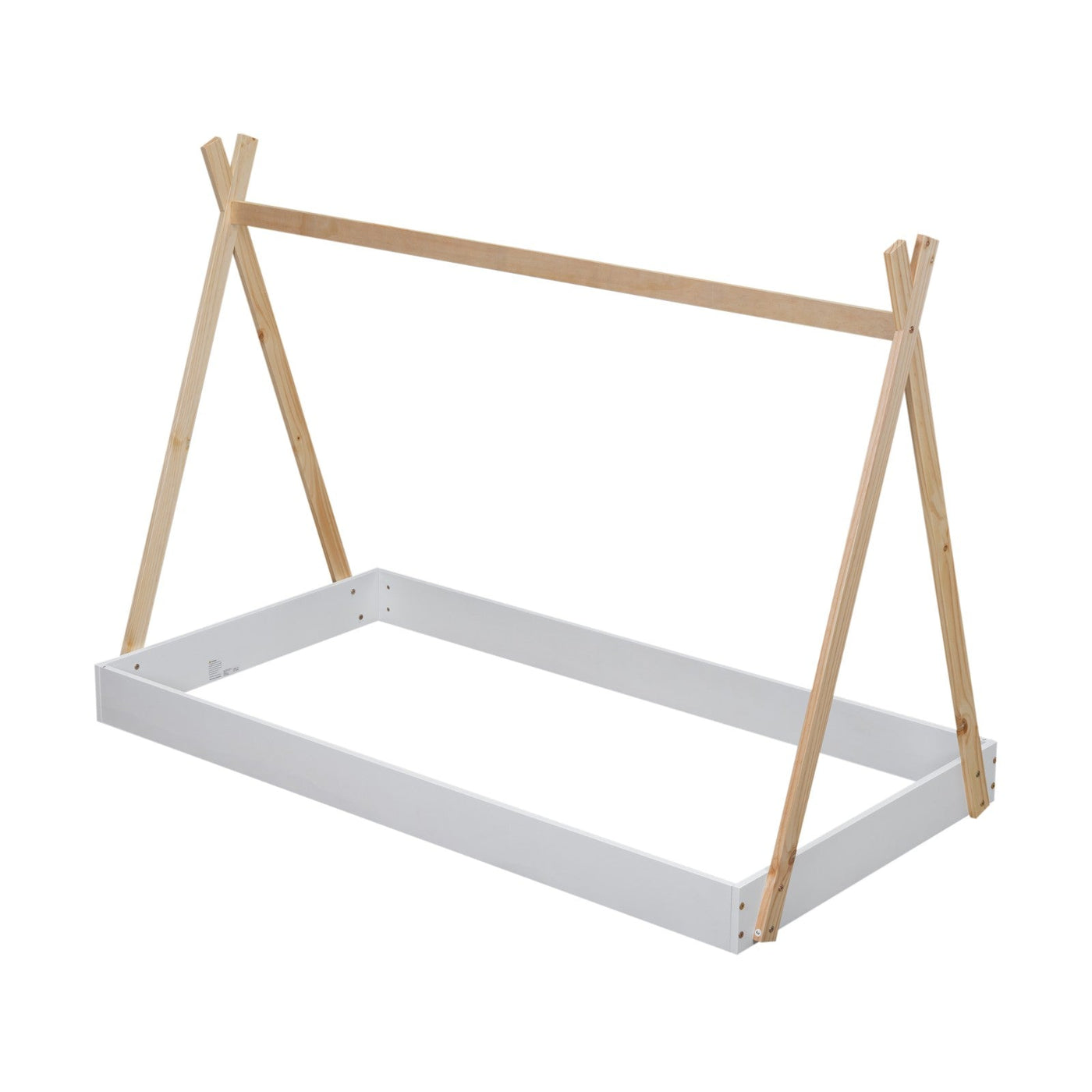 Twin Tent Bed Floor With Sturdy Triangle Frame Structure