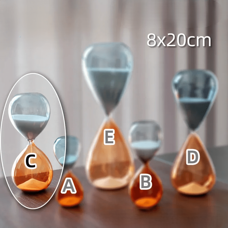 Two-Tone Hourglass Timer Elegant Glass Sand Timer For Home Desk Kitchen