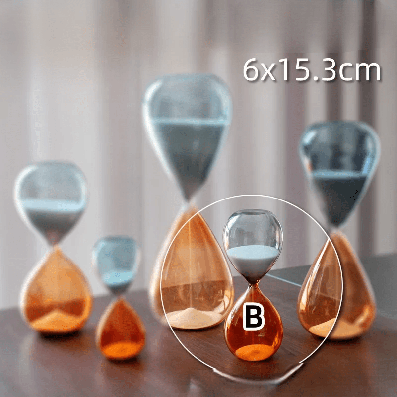 Two-Tone Hourglass Timer Elegant Glass Sand Timer For Home Desk Kitchen
