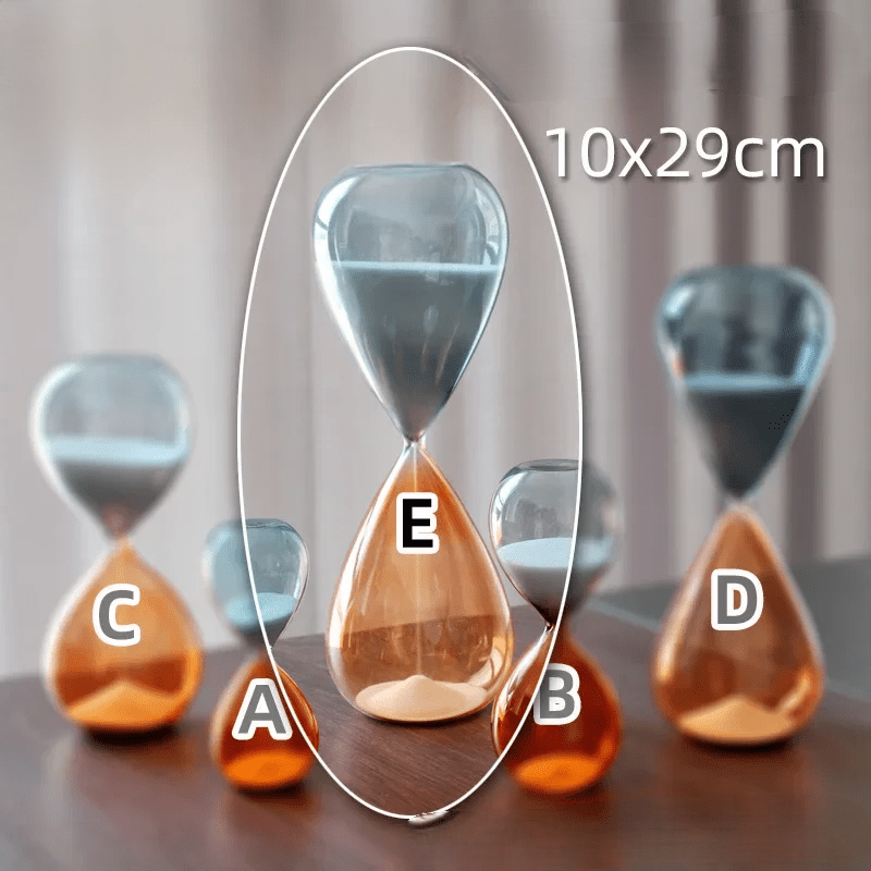 Two-Tone Hourglass Timer Elegant Glass Sand Timer For Home Desk Kitchen