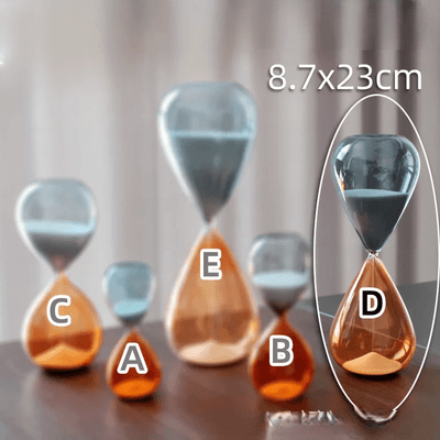 Two-Tone Hourglass Timer Elegant Glass Sand Timer For Home Desk Kitchen