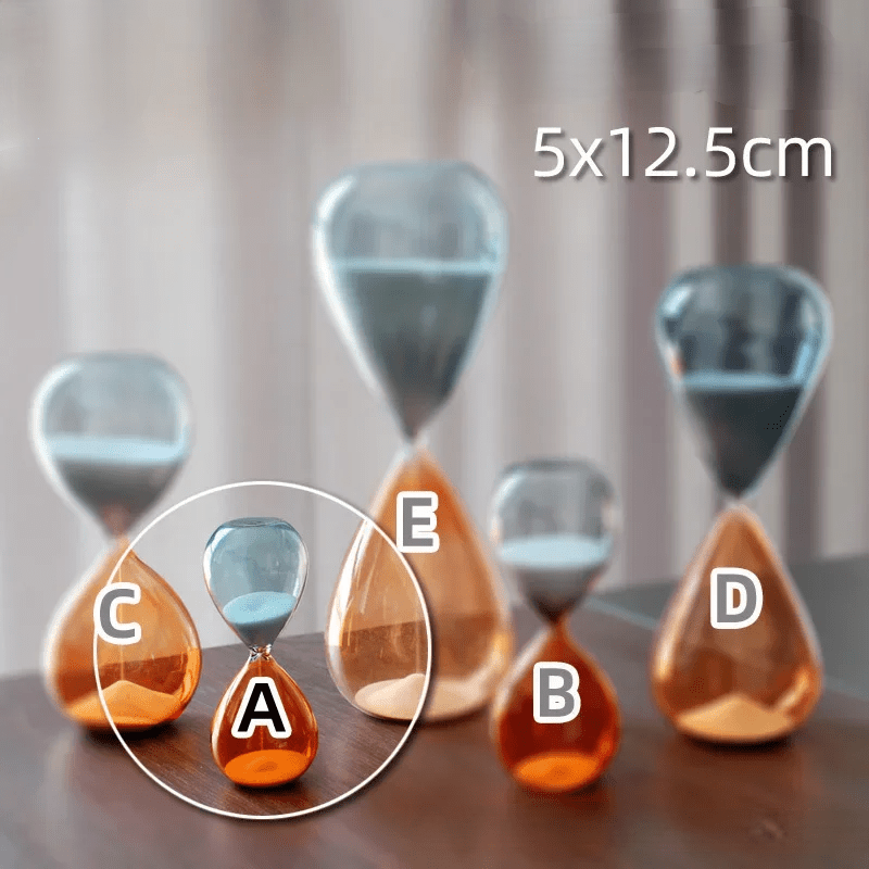 Two-Tone Hourglass Timer Elegant Glass Sand Timer For Home Desk Kitchen