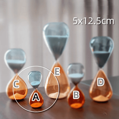 Two-Tone Hourglass Timer Elegant Glass Sand Timer For Home Desk Kitchen