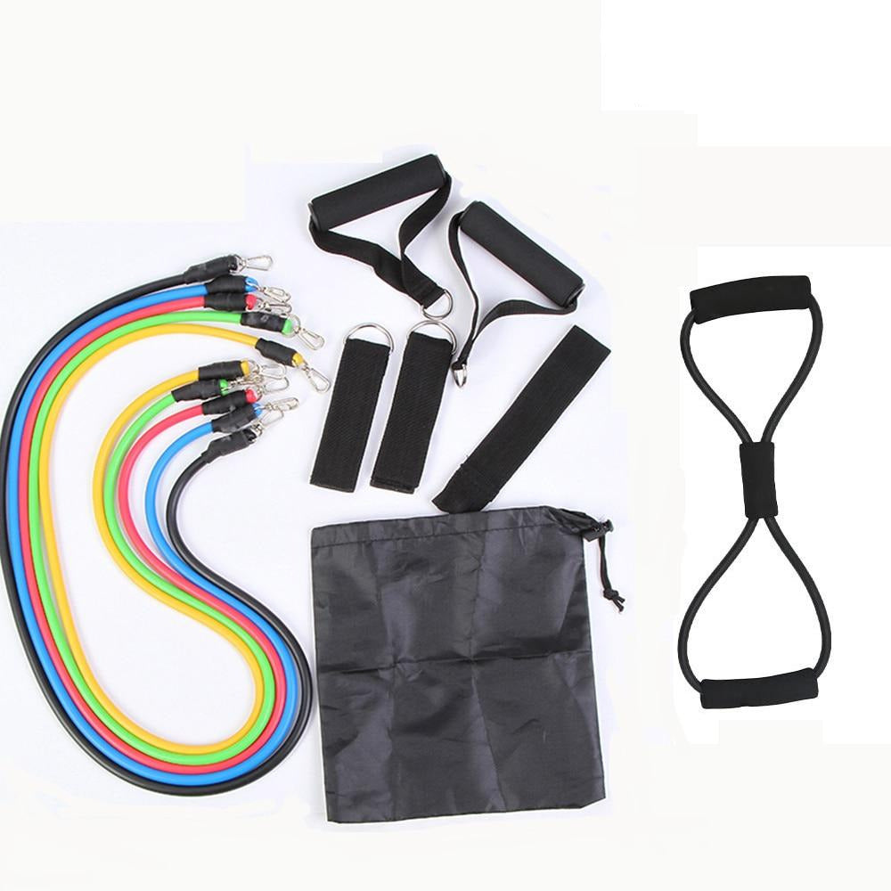 Resistance Band Set For Full Body Strength Training And Exercise