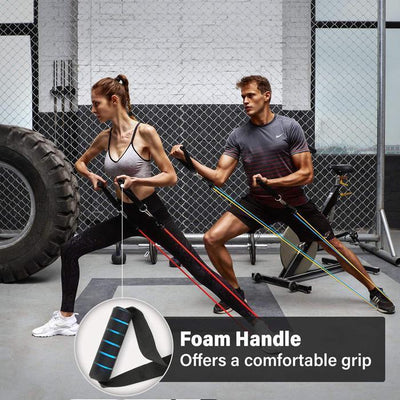 Resistance Band Set For Full Body Strength Training And Exercise