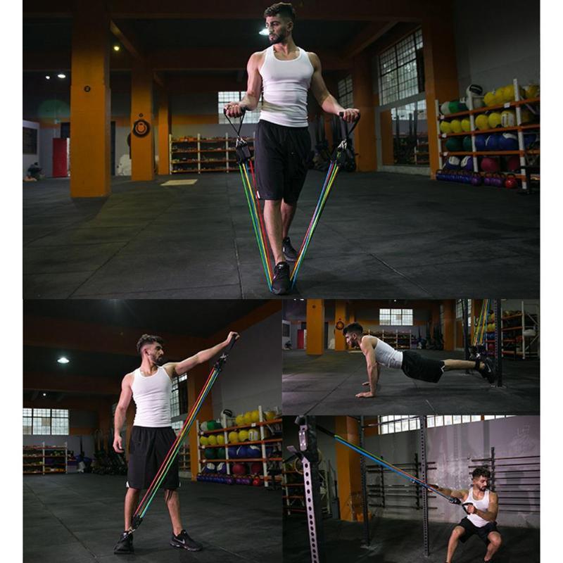 Resistance Band Set For Full Body Strength Training And Exercise