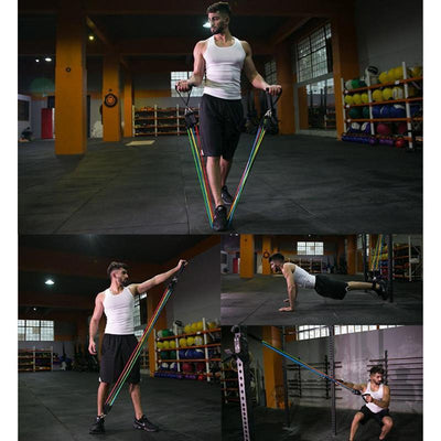 Resistance Band Set For Full Body Strength Training And Exercise