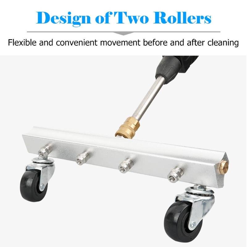 Undercarriage Pressure Washer Attachment With Swivel Wheels For Easy Cleaning