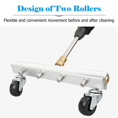 Undercarriage Pressure Washer Attachment With Swivel Wheels For Easy Cleaning