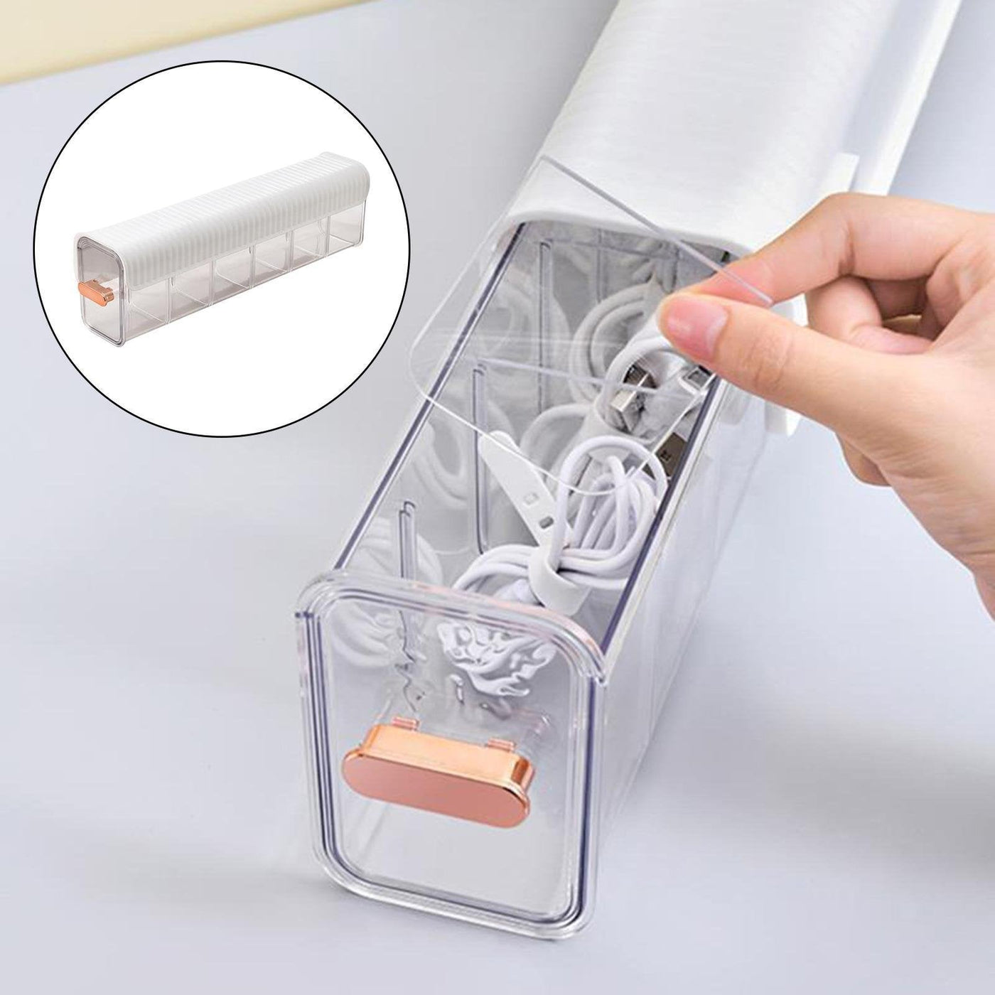 Underwear Organizer 6-Grid Transparent Wall Mounted Storage Box