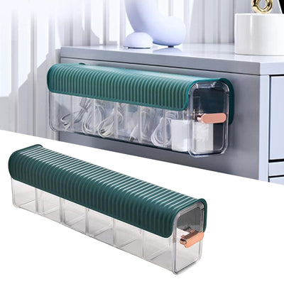 Underwear Organizer 6-Grid Transparent Wall Mounted Storage Box