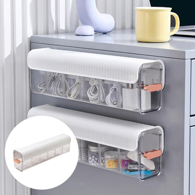Underwear Organizer 6-Grid Transparent Wall Mounted Storage Box