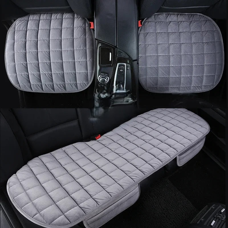 Anti-Slip Car Seat Pad Cushioned Warm Breathable Cover With Pocket