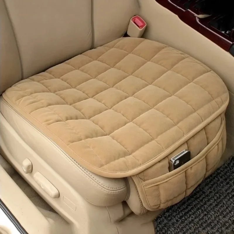 Anti-Slip Car Seat Pad Cushioned Warm Breathable Cover With Pocket
