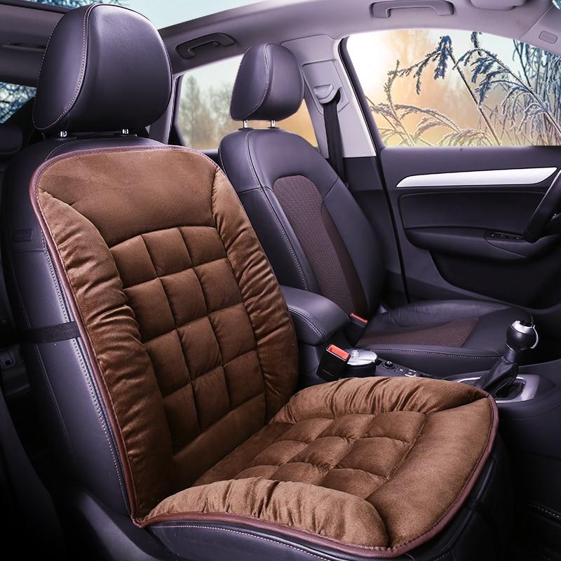 Heated Car Seat Cushion Plush Warm Universal Interior Pad